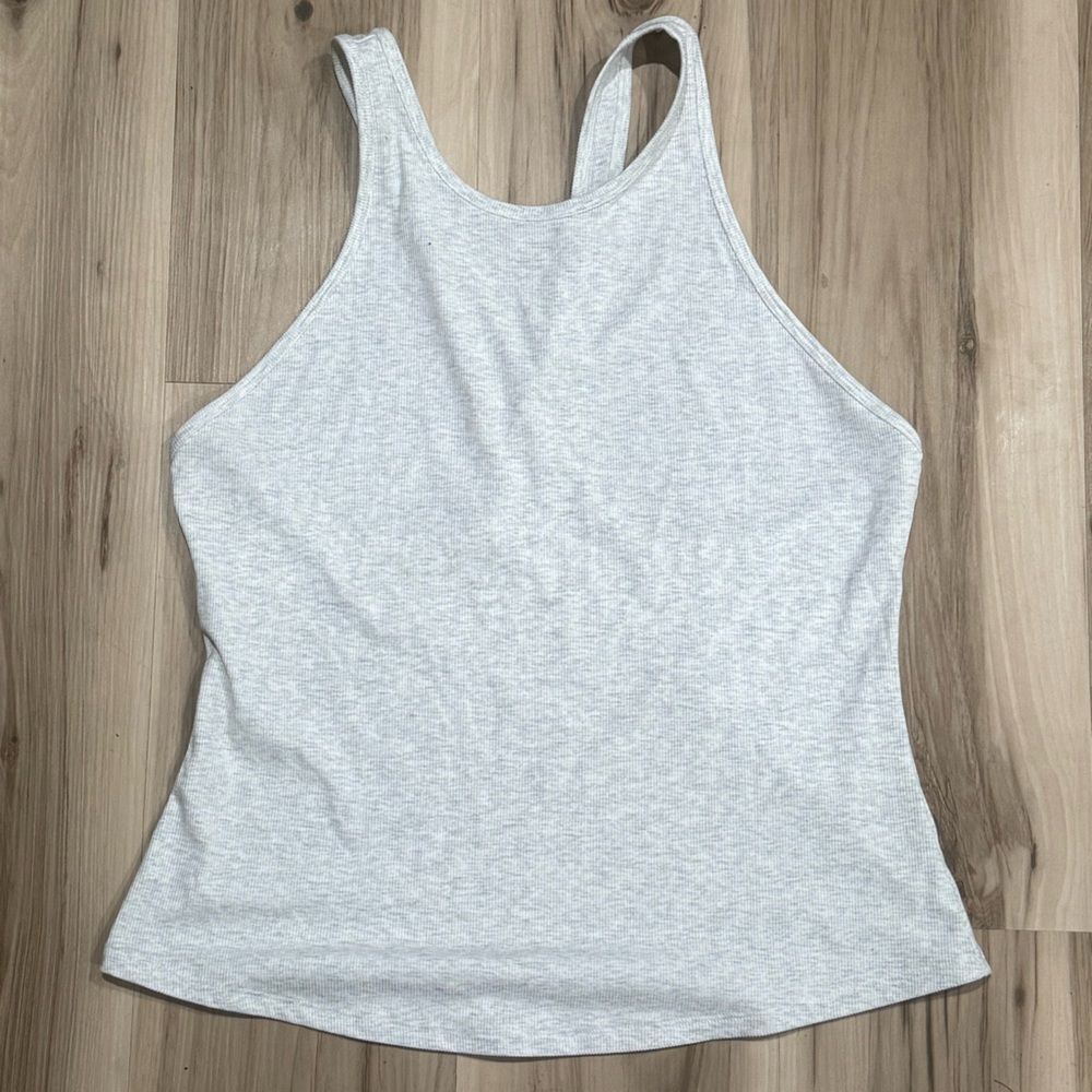 Athleta Grey Ribbed Tank Top Athletic Women’s Large